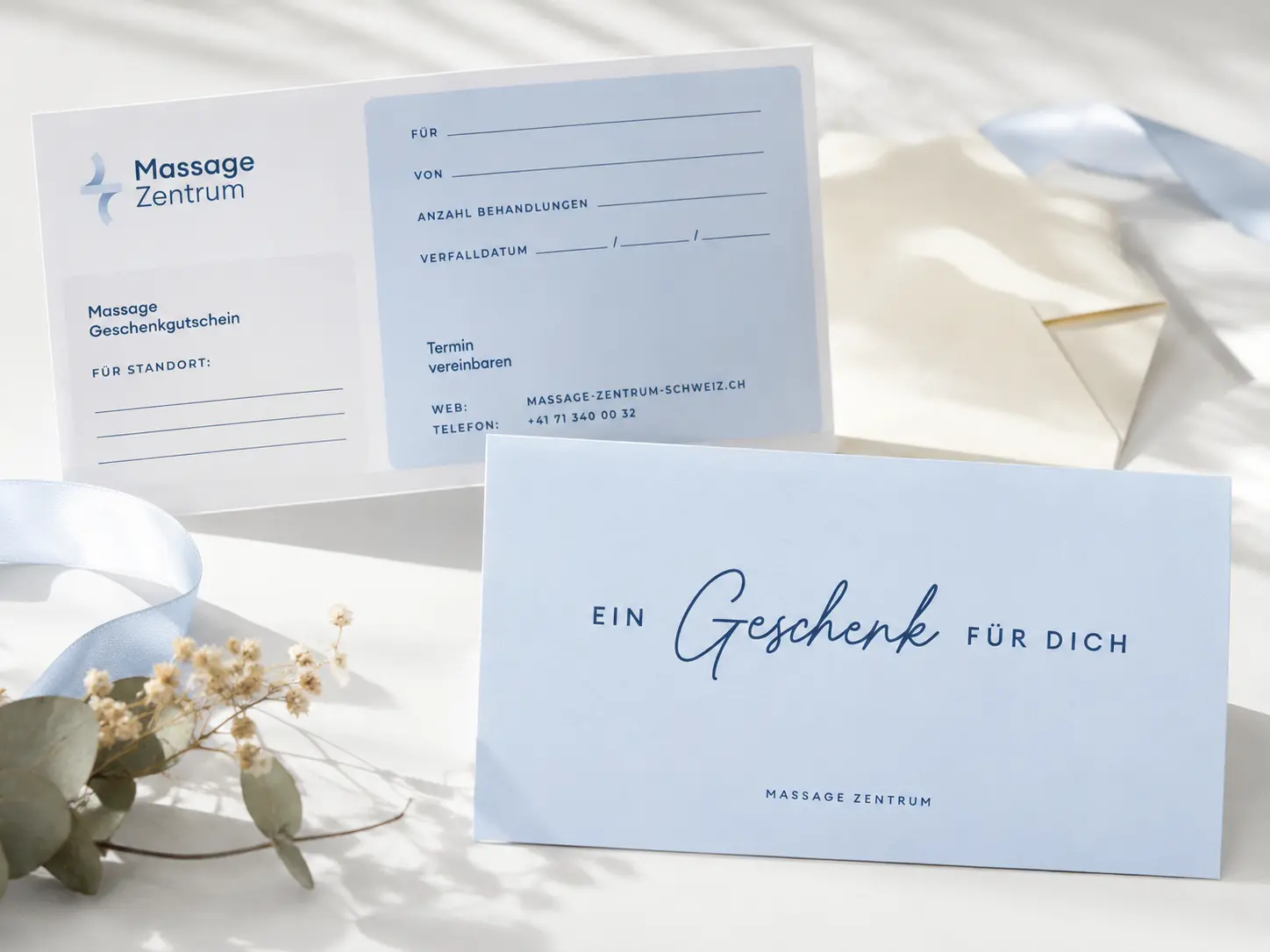 Massage-Gutschein zum Einlösen im Massage Zentrum Spiez